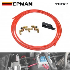 EPMAN Air Line Service Kit for Air Spring Bag Suspension Fitting, 1/4 NPT Elbow Fitting, 20 Feet of Tubing, Air Inflation Schrader Valve, Union Tee (Push to Connect) EPAHP1412